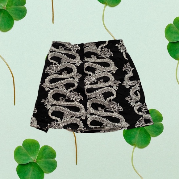 Motel Rocks dragon split skirt - Picture 2 of 3